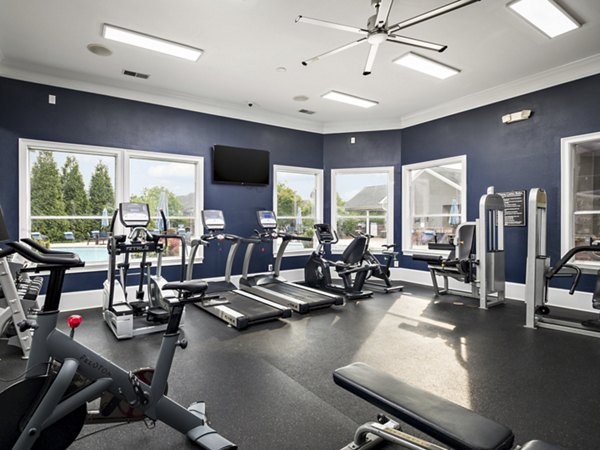 Modern fitness center with state-of-the-art equipment at Mandalay Villas Apartments for active living