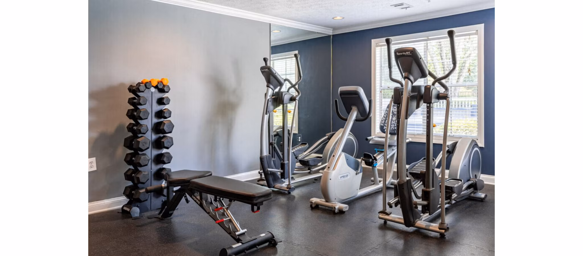 fitness center at Greenhouse Apartments