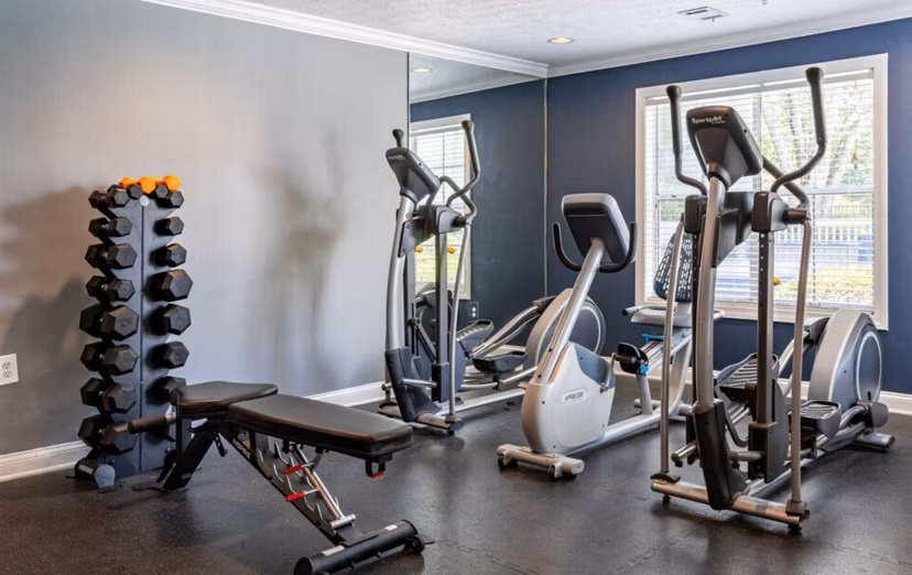 fitness center at Greenhouse Apartments