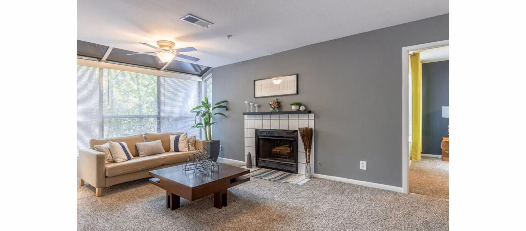living room at Greenhouse Apartments