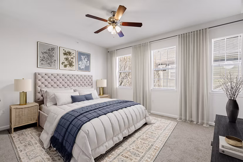 bedroom at The Pointe at New Town Apartments