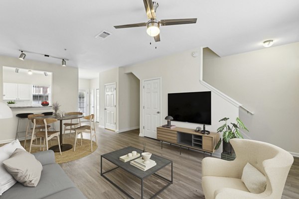 living room at The Pointe at New Town Apartments