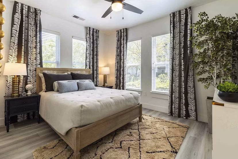 bedroom at 1000 West Apartments
