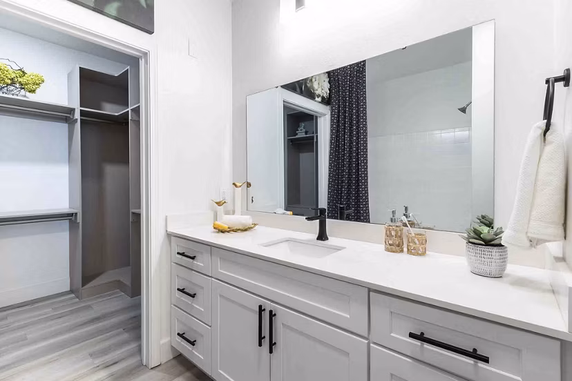 bathroom at 1000 West Apartments