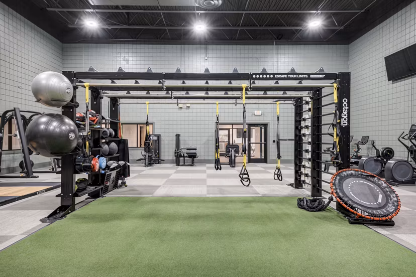 Modern fitness center with state-of-the-art equipment at Mallard Crossing at St Matthews Apartments