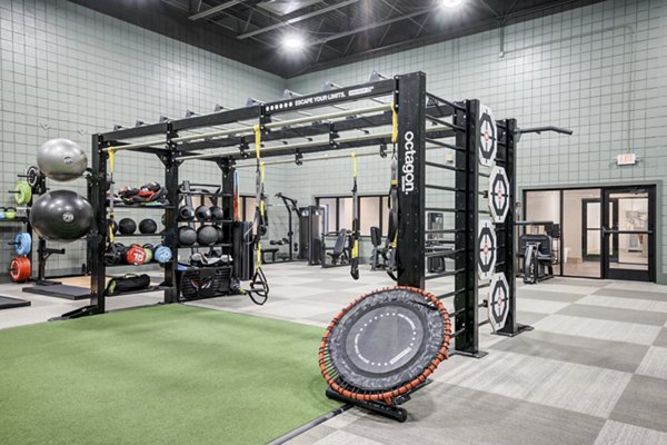 Modern fitness center with state-of-the-art equipment at Mallard Crossing at St Matthews Apartments