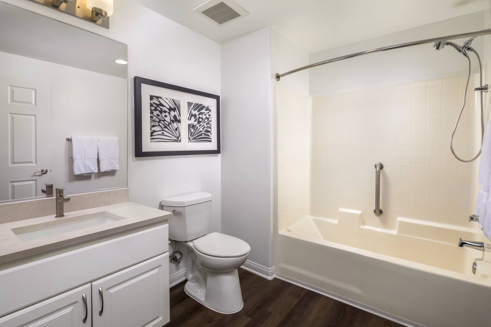 Bathroom at Coventry Court Luxury Senior Apartments