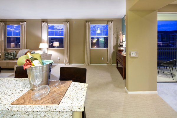 Cozy living room with modern decor at Coventry Court Luxury Senior Apartments