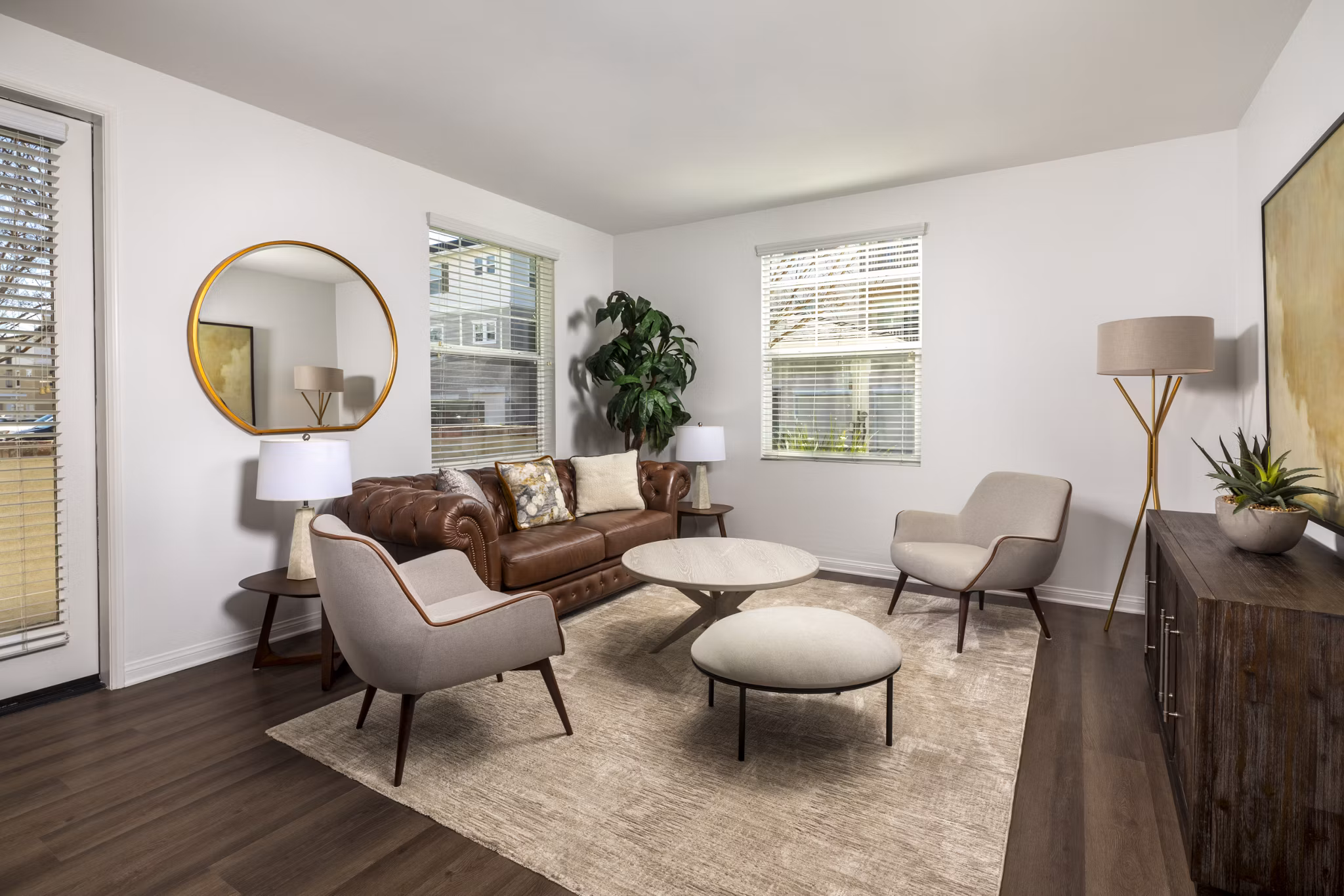 Living Room at Coventry Court Luxury Senior Apartments