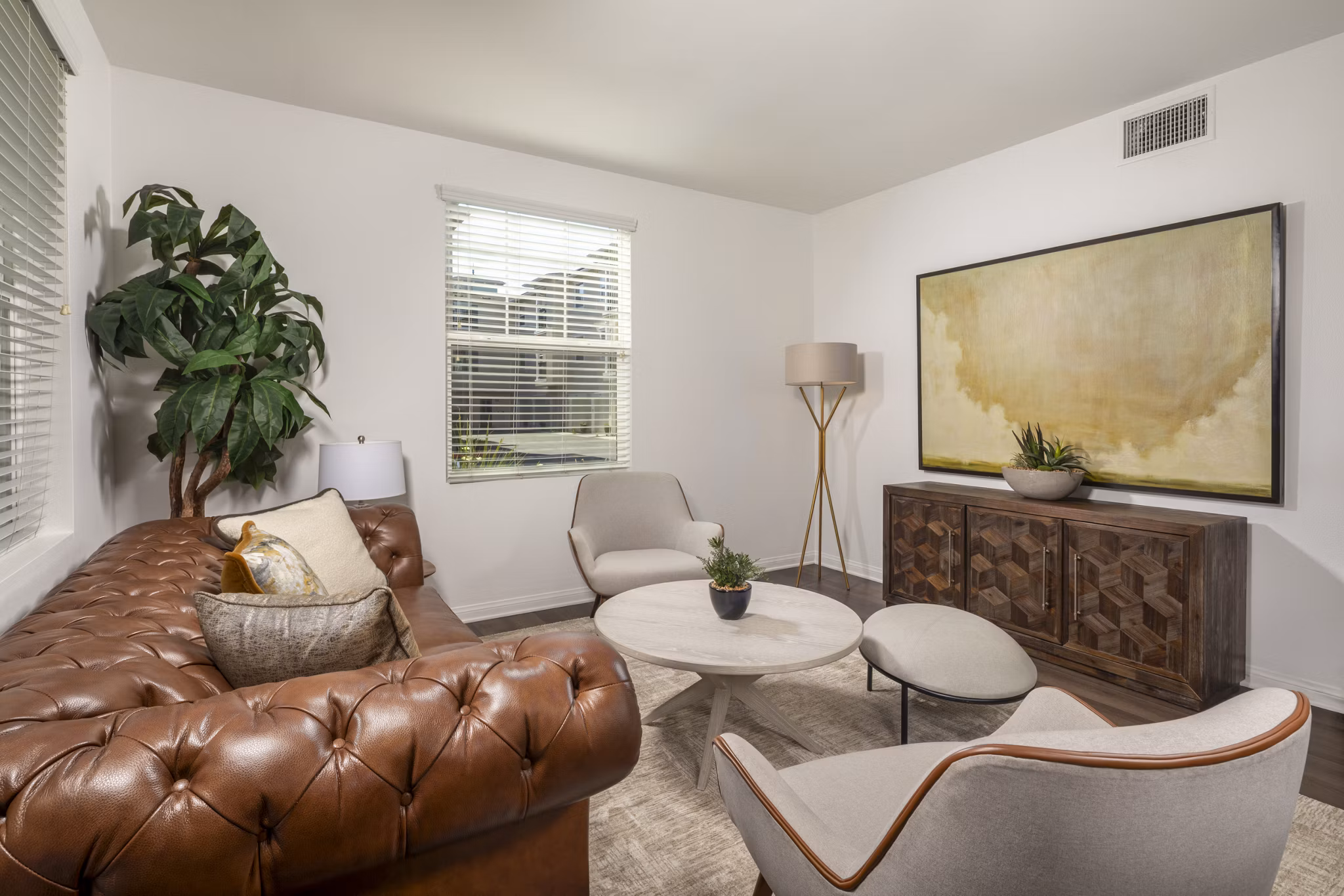 Living Room at Coventry Court Luxury Senior Apartments