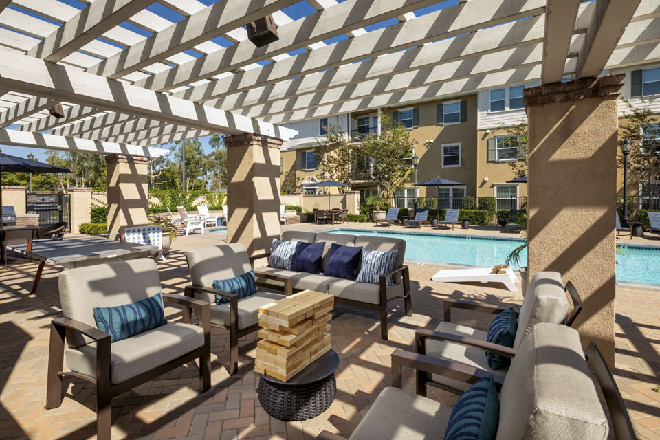 Patio at Coventry Court Luxury Senior Apartments