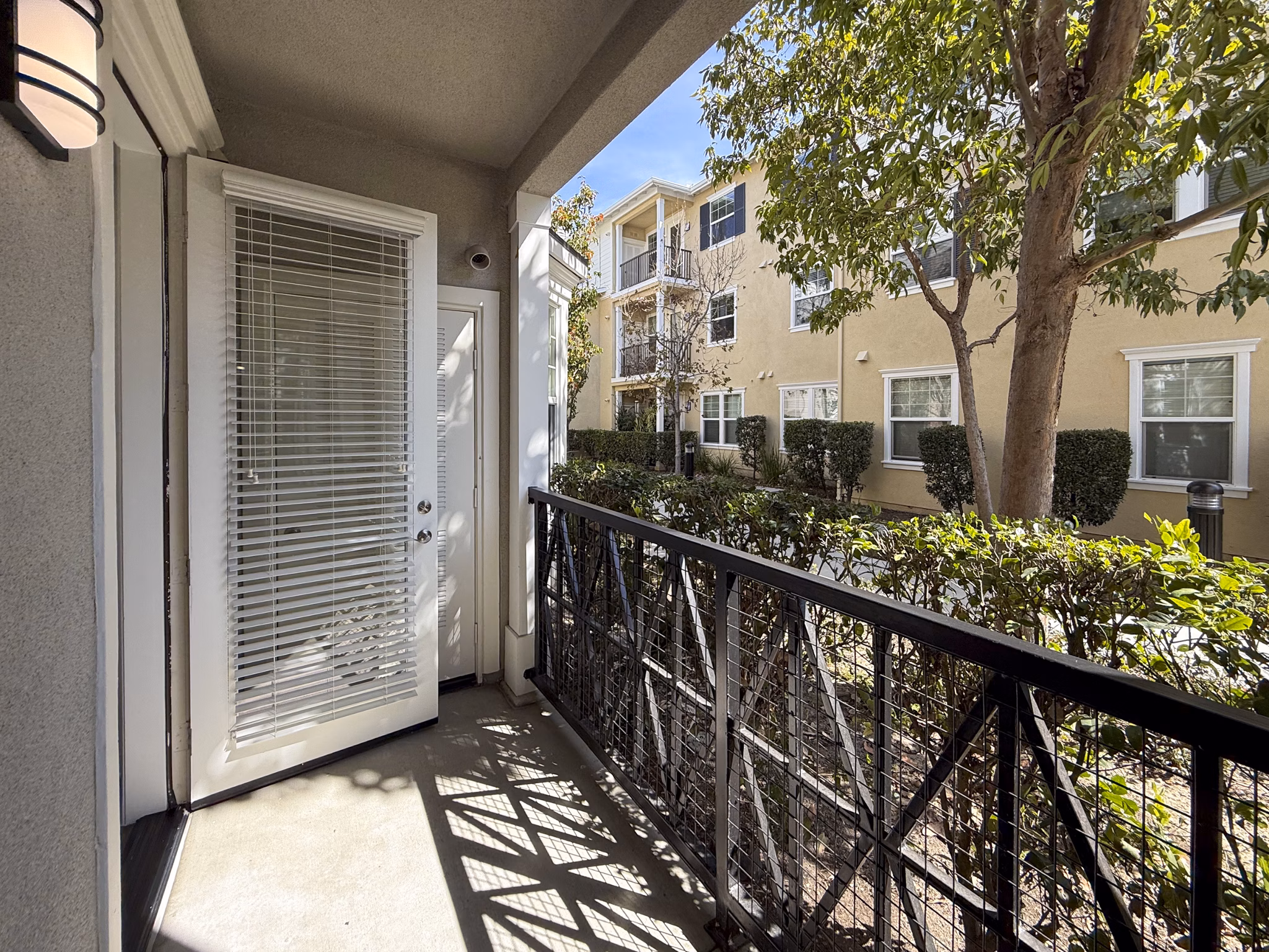 Patio at Coventry Court Luxury Senior Apartments