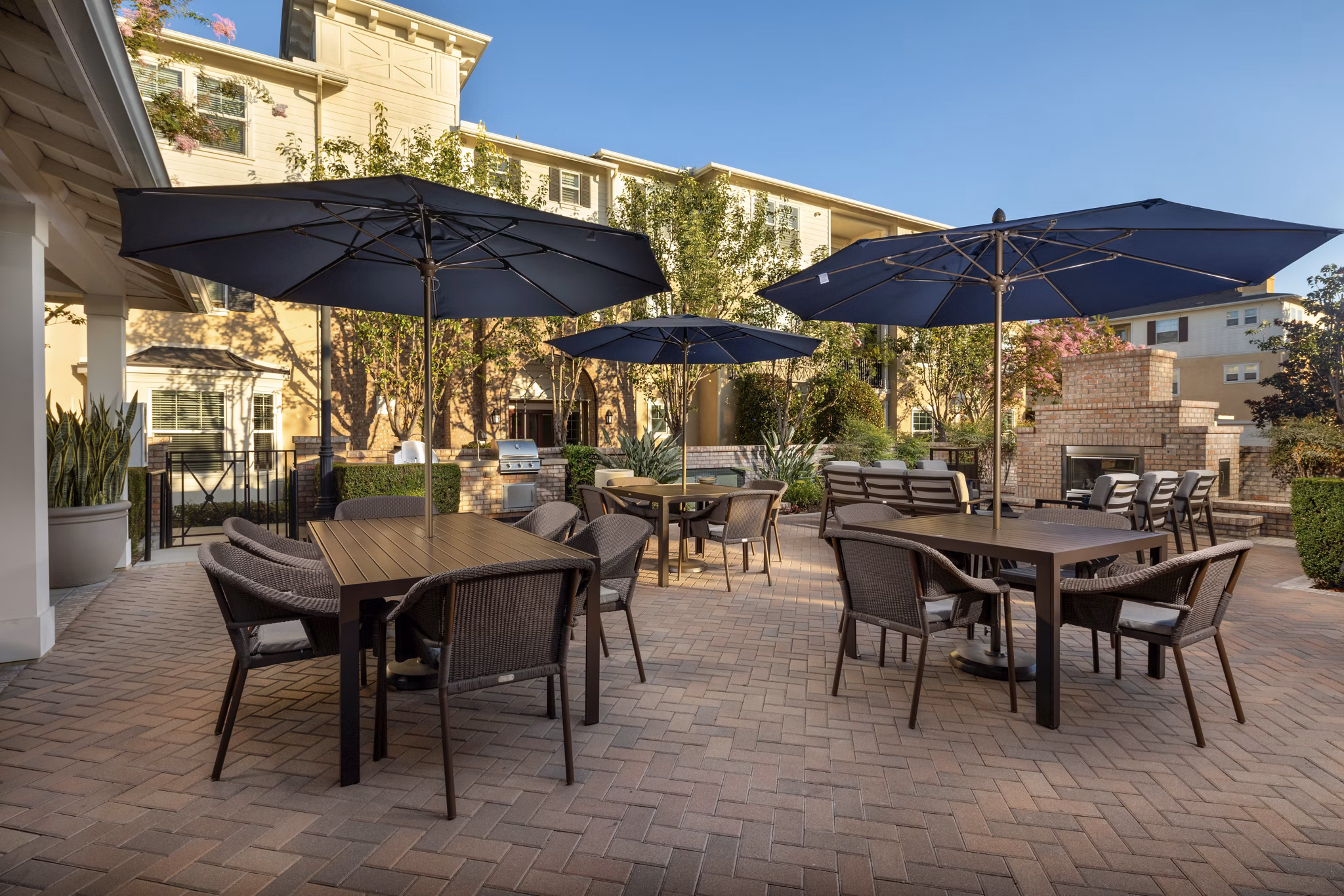 Patio at Coventry Court Luxury Senior Apartments