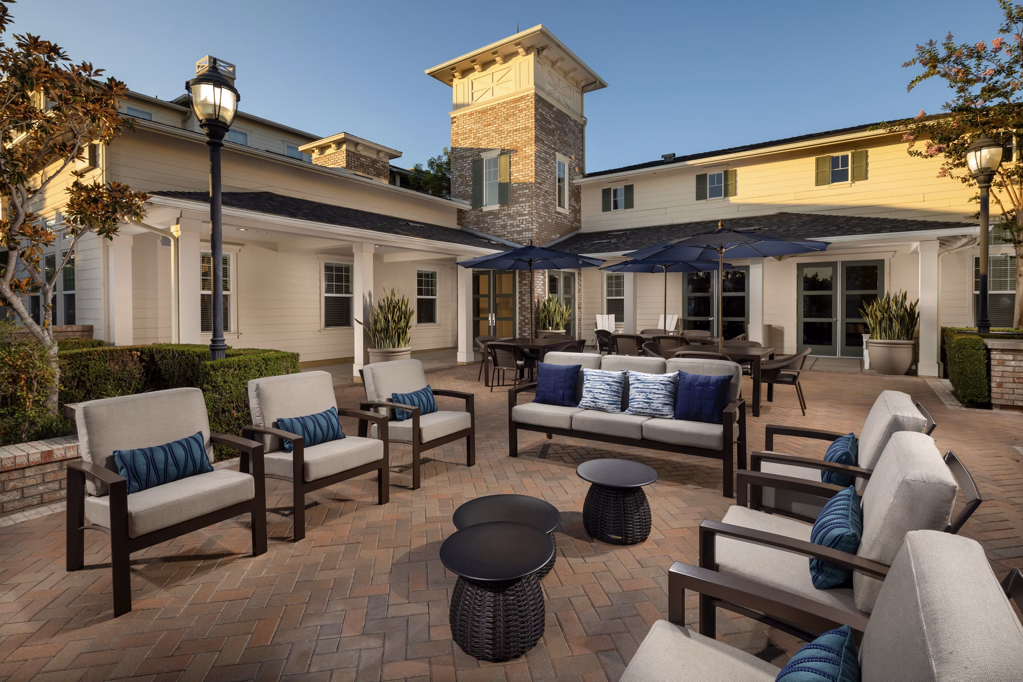 Patio at Coventry Court Luxury Senior Apartments