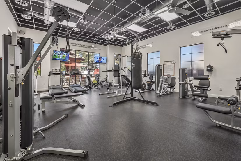 fitness center at Residences at 4225 Apartments