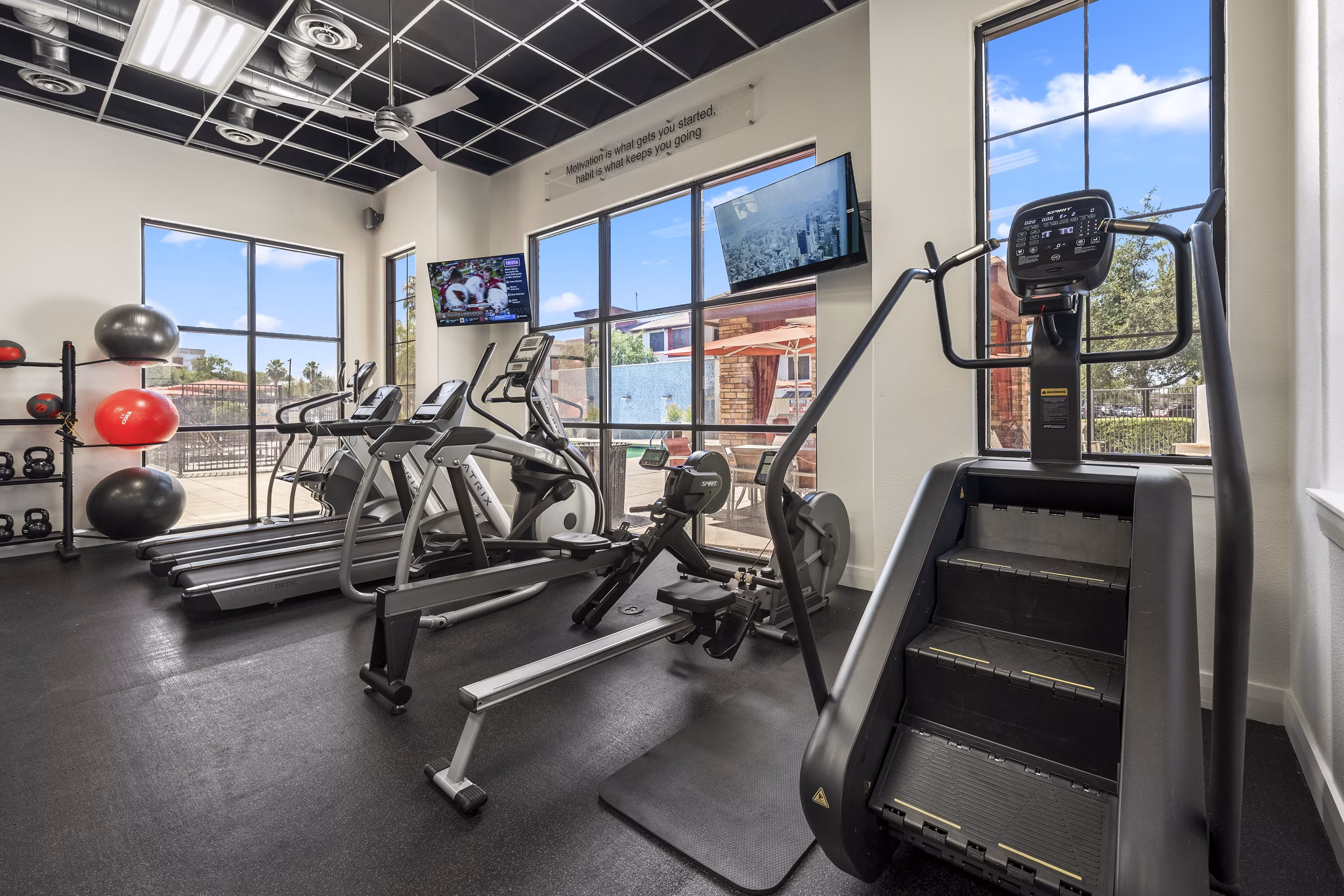 fitness center at Residences at 4225 Apartments 