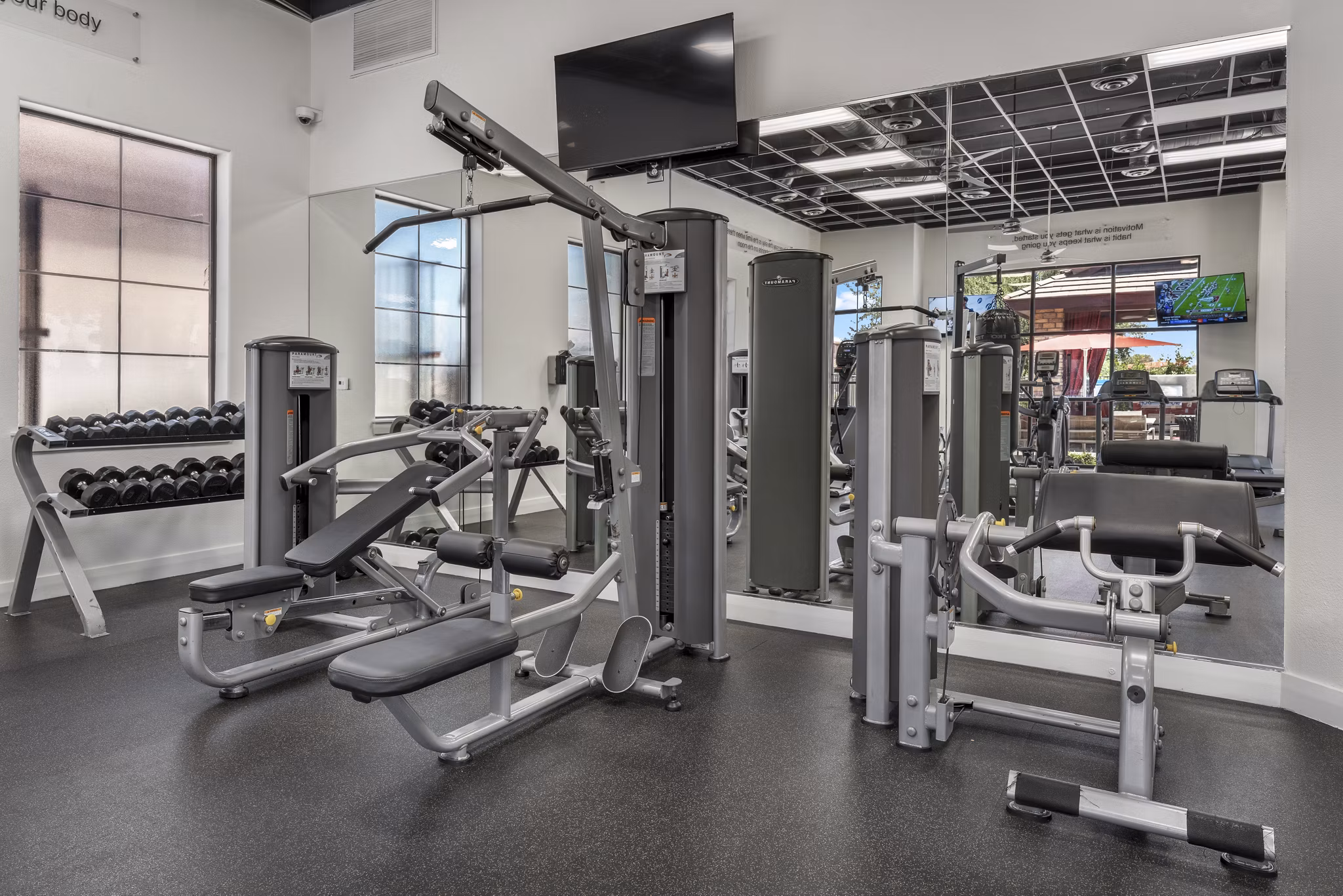 fitness center at Residences at 4225 Apartments 