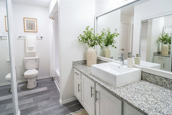 bathroom at The Patten West Apartments
