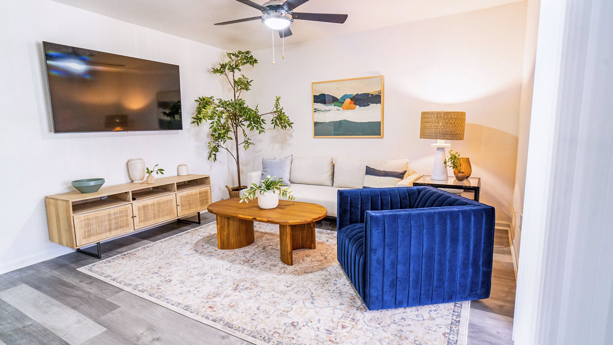 living room at The Patten West Apartments