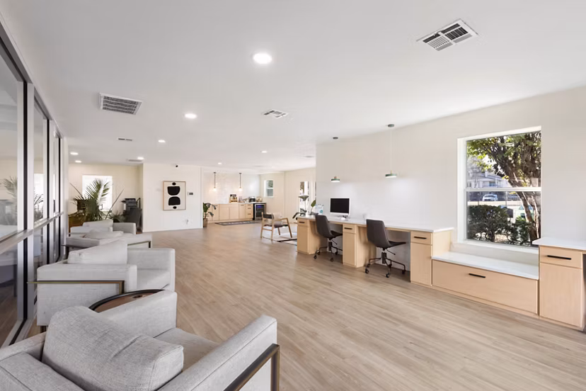Beautiful clubhouse featuring modern design at Coventry Park Apartments