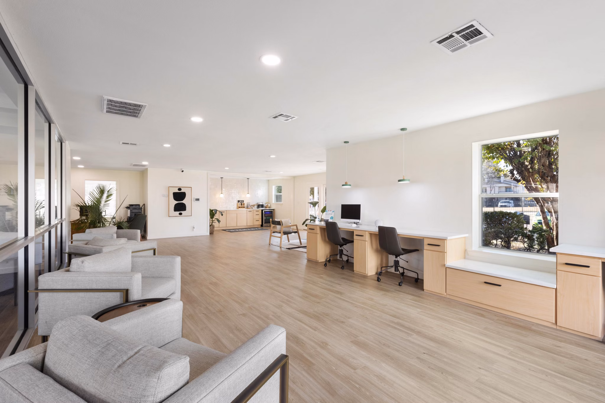 Beautiful clubhouse featuring modern design at Coventry Park Apartments