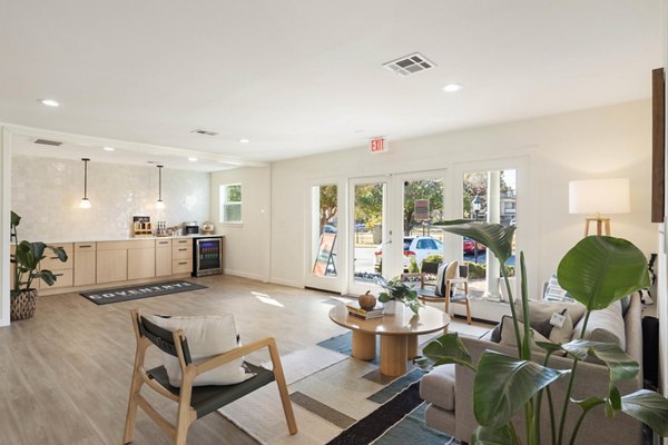 Clubhouse with modern furnishings at Coventry Park Apartments luxury community