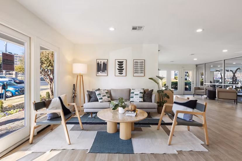 Clubhouse interior featuring modern seating and recreational space at Coventry Park Apartments