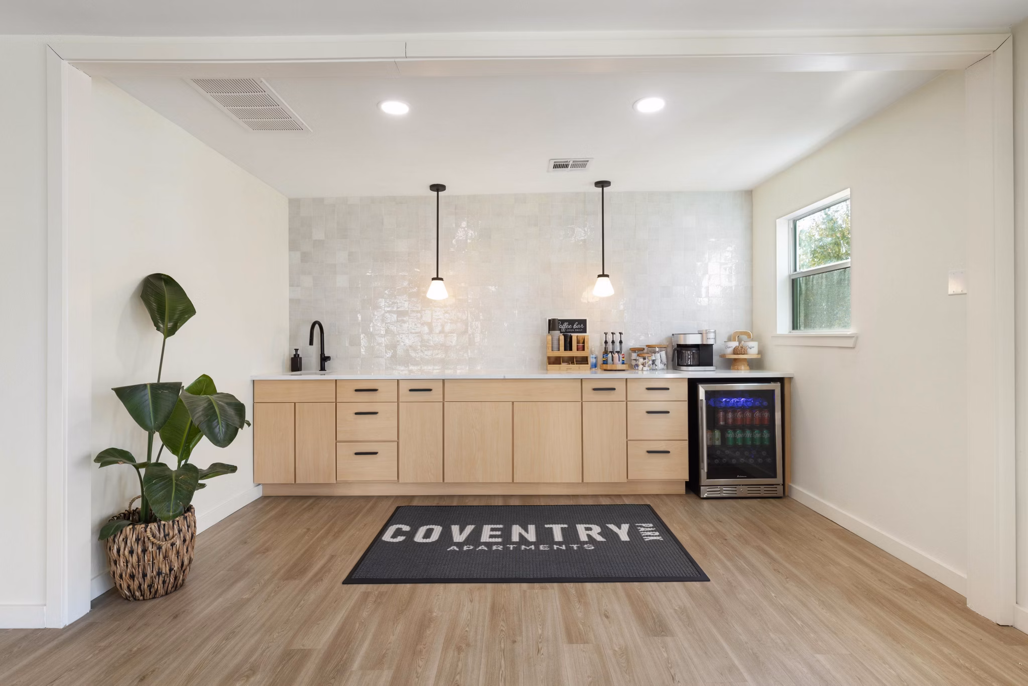 Clubhouse featuring modern design and social spaces at Coventry Park Apartments