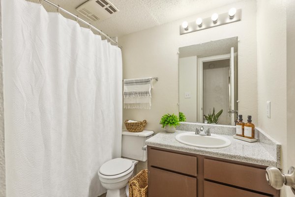 Bathroom featuring modern fixtures at Cascades at Southern Hills Apartments