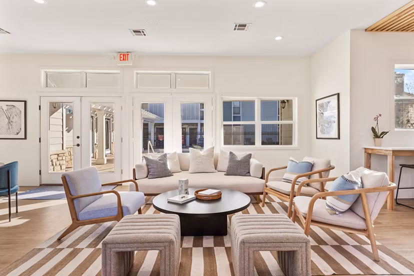 Luxury clubhouse with modern amenities at Cascades at Southern Hills Apartments