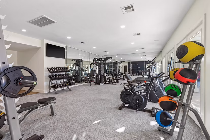 Fitness center with state-of-the-art equipment at Cascades at Southern Hills Apartments