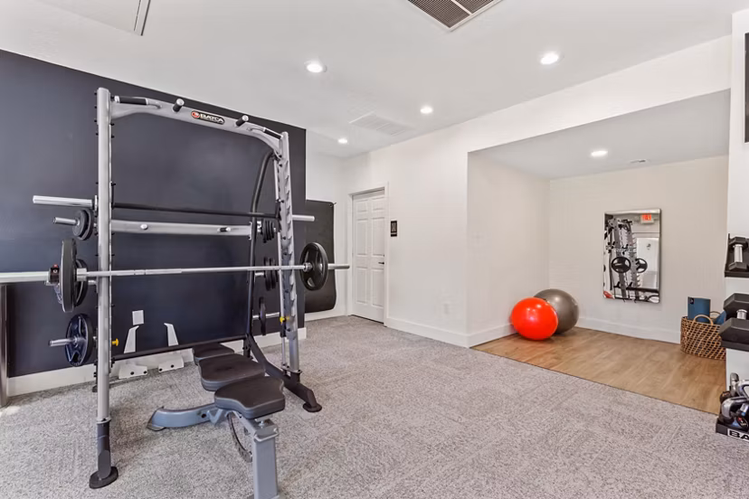 Fitness center with state-of-the-art equipment at Cascades at Southern Hills Apartments