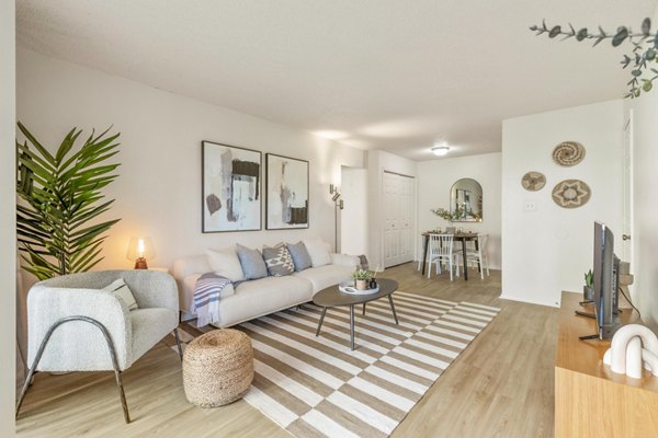 living room at Cascades at Southern Hills Apartments