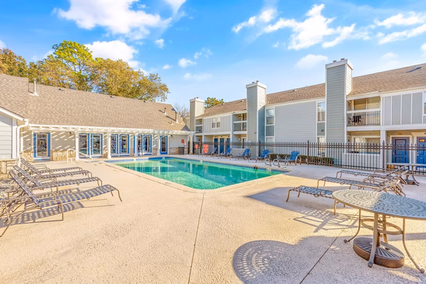Resort-style pool at Cascades at Southern Hills Apartments, ideal for luxury living in Southern Hills