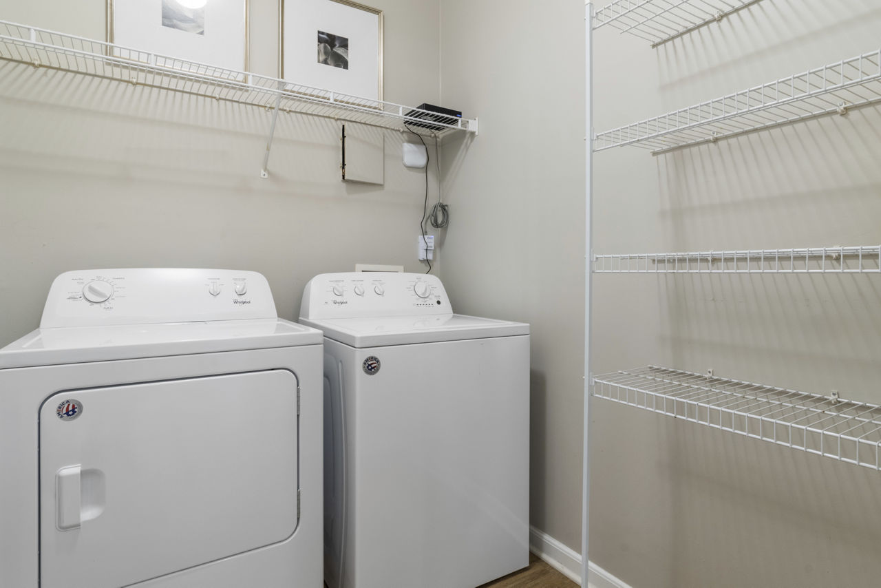 Laundry room at Oberlin Court Apartments