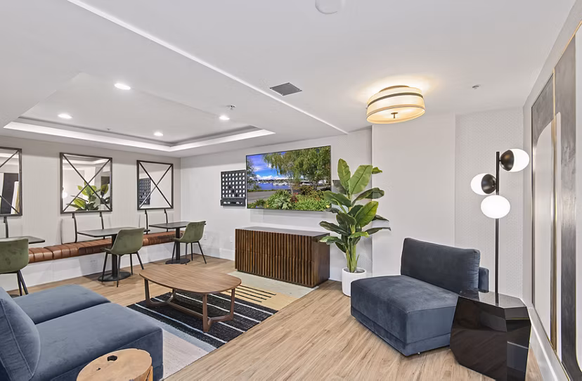 Clubhouse at 1611 on Lake Union Apartments featuring modern design and communal spaces in Seattle