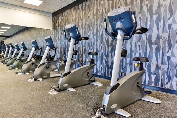 Fitness center with modern equipment at SoNo East Apartments, luxury property in a vibrant Chicago neighborhood Perfect for active lifestyles