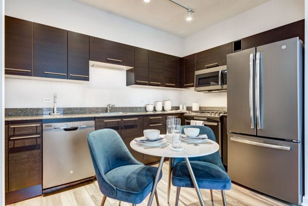 kitchen at SoNo East Apartments