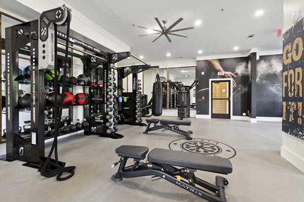 Modern fitness center with state-of-the-art equipment at Verde Vista Apartments offers a luxurious workout experience