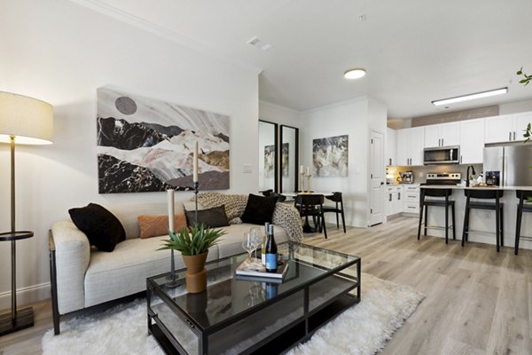Modern living room with elegant furnishings at Verde Vista Apartments
