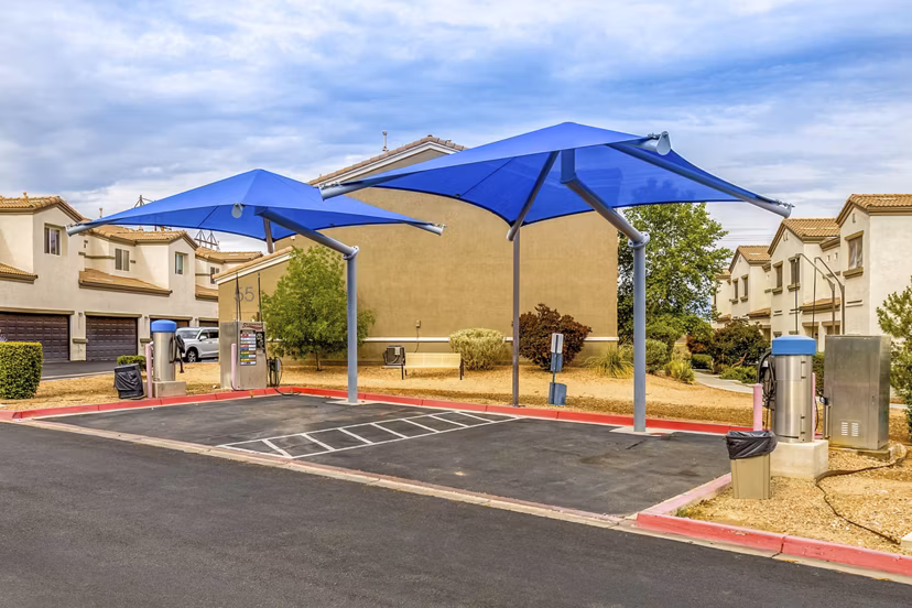 car charging station at Diamond Mesa Apartments
