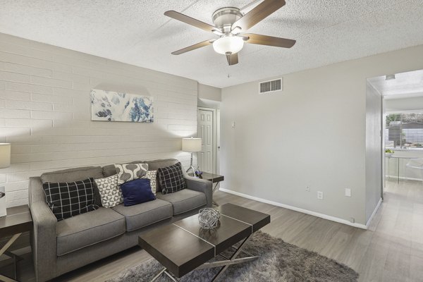 living room at Westmount at Downtown Tempe Apartments