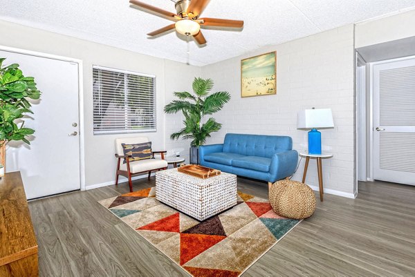 living room at Westmount at Downtown Tempe Apartments
