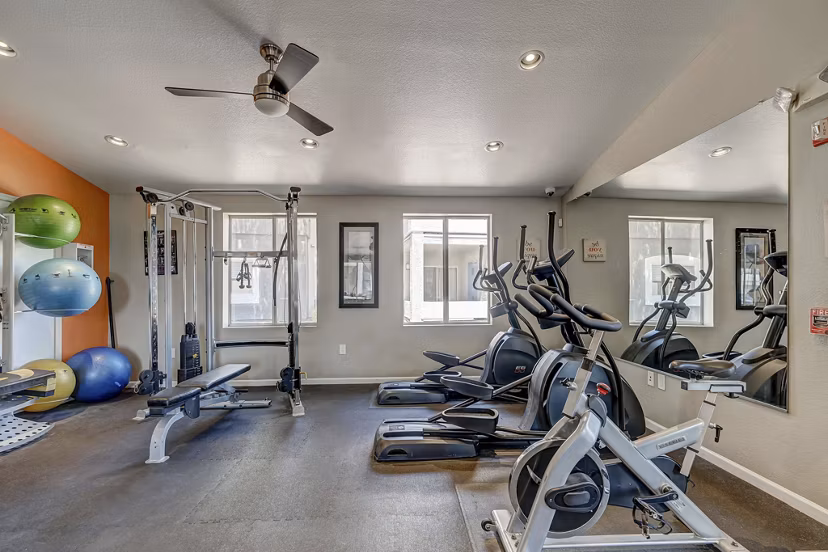 State-of-the-art fitness center equipped with modern gym equipment at Allure at Tempe Apartments, ideal for active living