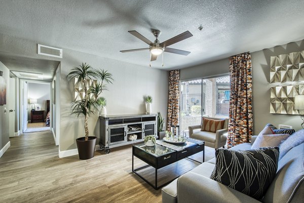 living room at Allure at Tempe Apartments