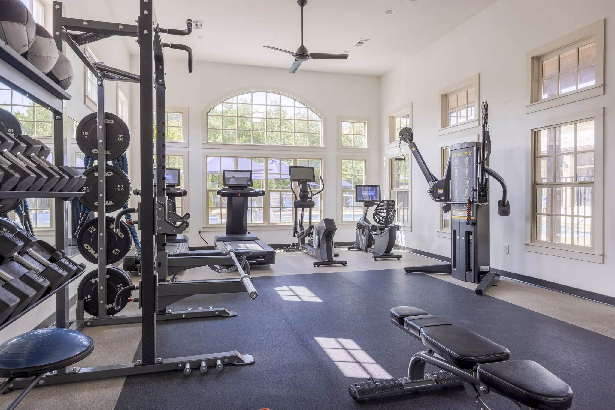 fitness center at Barton Creek Villas Apartments