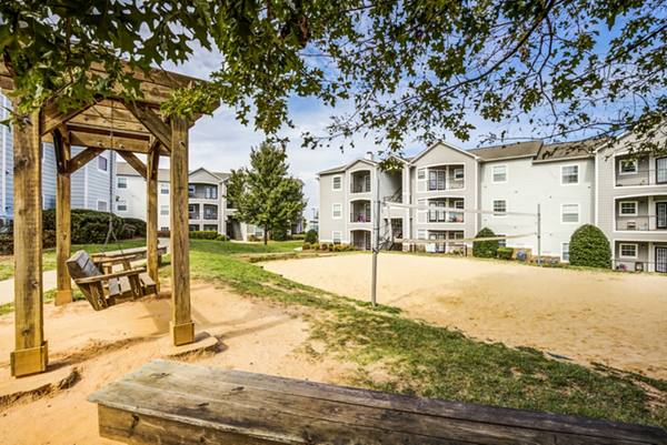volleyball court at The Vinoy at Innovation Park Apartments