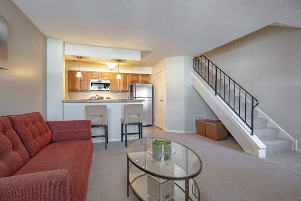 living room at Waterford Place Apartments