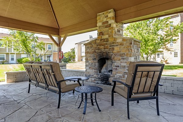 fire pit at Waterford Place Apartments