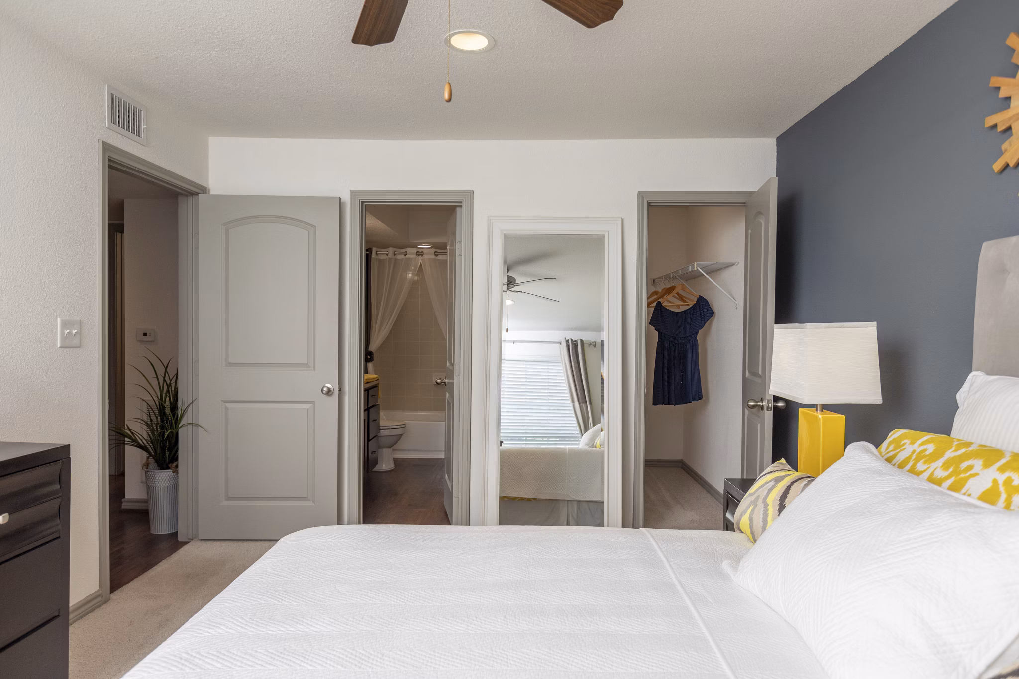 Bedroom at Reserve at Garden Oaks Apartments